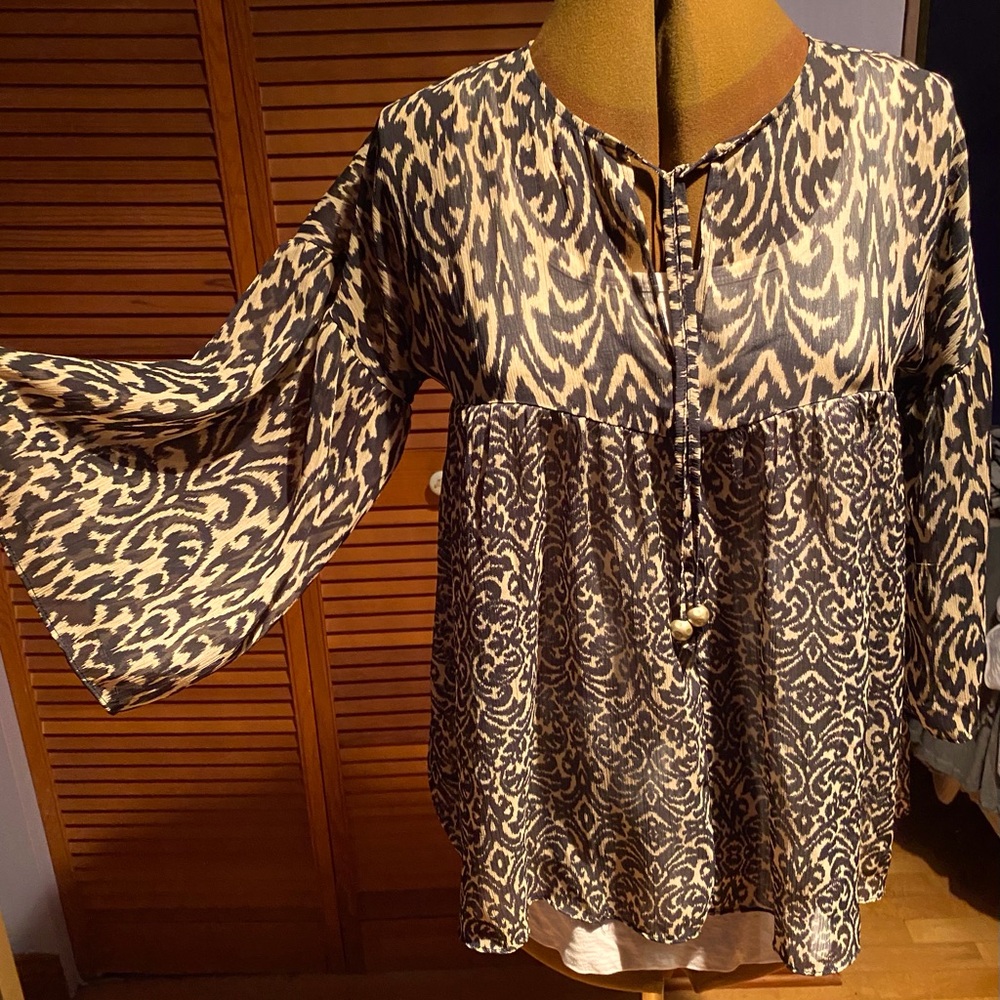 La Fée Maraboutée/ La Fée Atelier leopard print blouse